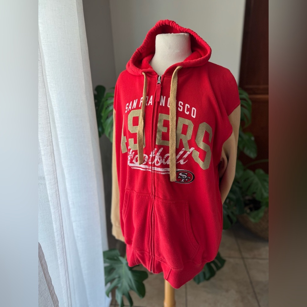 NFL‎ San Francisco 49ers Hoodie Full Zip Red Gold Sweatshirt Men’s XL